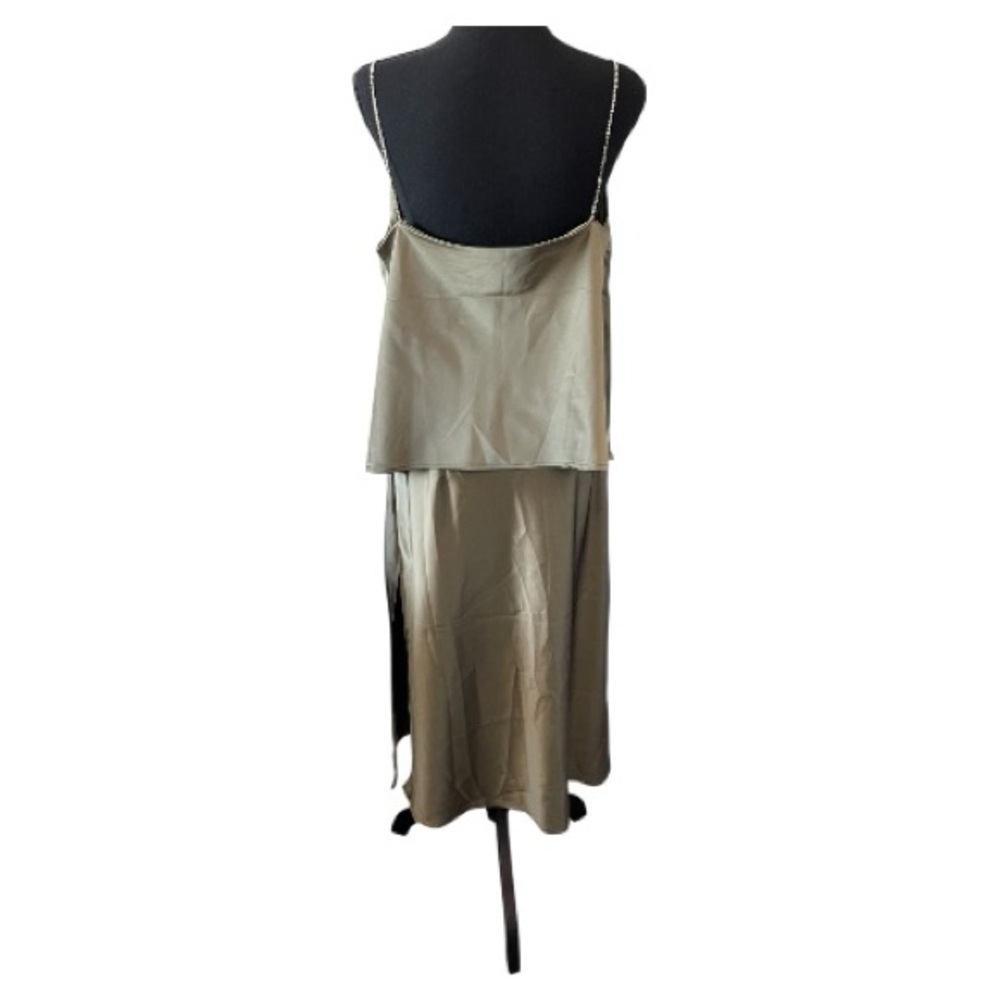 House of Harlow 1960 Strapless Satin Dress in Gold. DRESS HAS BEEN ALTERED! - Picture 5 of 15